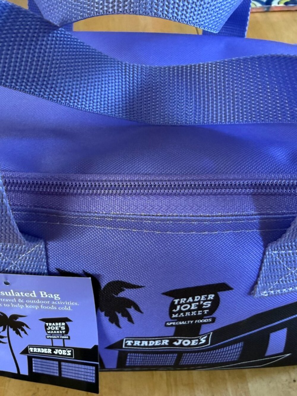 Trader Joes Insulated lunch bag lavender NWTs